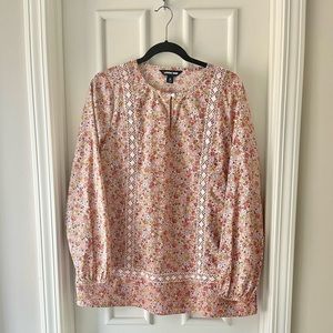 Lands’ End Floral Popover Tunic